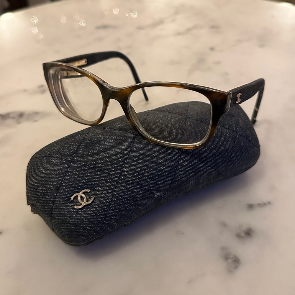 Chanel Denim Eyeglasses and Case